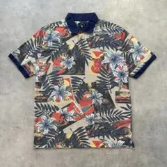 さったん様専用 古着 ボタニカル 半袖 ポロシャツ Ｌ ハワイアン アロハ
