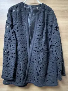Ballsey スクエアモチーフエンブロイダリー ノーカラージャケット