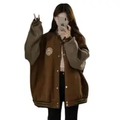 ✨️ストリート系✨️ 野球服 体型カバー 上着 アウター 着痩せ ゆったり L