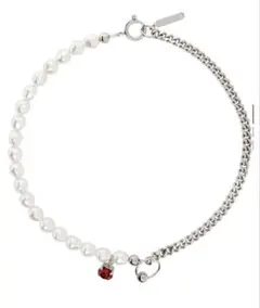 Justine Clenquet シルバーレッド　Deva チョーカーネックレス