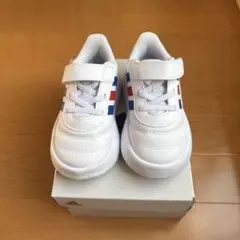 adidas 14センチ　スニーカー ホワイト/ブルー/レッド