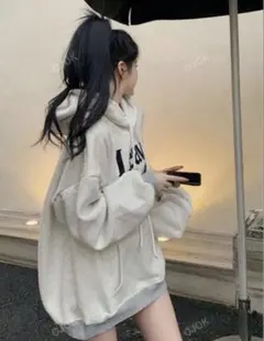 グレー パーカー 長袖のサムネイル