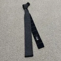 BOSS/HUGO BOSS ウールカシミア　ニットタイ グレー