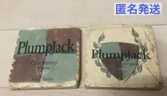 ワイナリーの大理石コースター2枚セット　ナパバレー PlumpJack