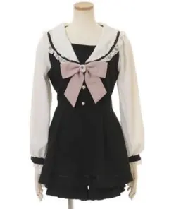 LIZLISA セーラーカラーセットアップ ブラック