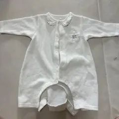 美品　長袖ホワイトロンパース 70 男の子女の子　秋冬ベビー服