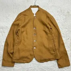 パラスパレス　リネン　スタンドカラー　ジャケット　ターコイズ　24ss パラスパレス リネン スタンドカラー ジャケット ターコイズ 24ss