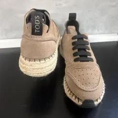 （21㎝）新品未使用TOD'S スエード エスパドリーユ スニーカーのサムネイル