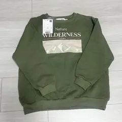 PAIRMANON STREETロゴプリント オーバーサイズ トレーナー 110