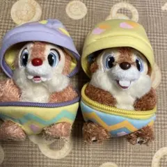 【新品】チップとデール ⭐️ イースター プラッシュキーチェーン チップ&デール - 【新品】チップとデール ⭐️ イースター