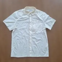 美品 AIGLE 半袖シャツ L クリーム色