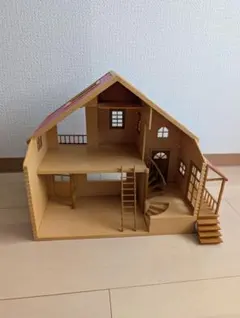 シルバニアファミリー　赤い屋根の大きなお家＋レトロ家具