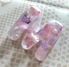 UVレジン作品　一点物　アルファベッドM