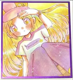 【最終価格】オリジナル 手描きイラスト 紫色のスカンツ 【小色紙】