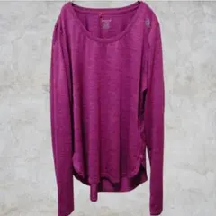 美品【L】Reebok リーボック 長袖 紫 スポーツウェア 吸汗速乾　指穴