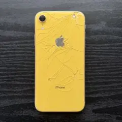 iPhone XR 128GB イエロー 背面割れあり 動作確認済み