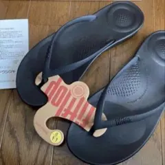 新品　フィットフロップ　FITFLOP サンダル サイズ　23-23.5cm 黒のサムネイル