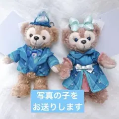 ダッフィーとシェリーメイのぬいぐるみバッジセット
