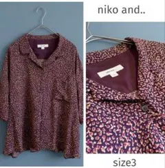 niko and.. 柄シャツ　ニコアンド　サイズ３