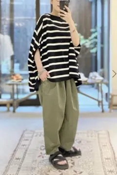 journal standard luxe オーガニックボーダー ポンチョのサムネイル