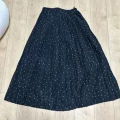 AMERICAN HOLIC ドット柄プリーツスカート　黒L アメリカンホリック