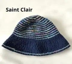 Saint Clairマルチカラーストライプ バケットハットウール混