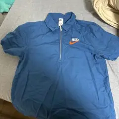 Nike 青 M ジッパー付きポロシャツ
