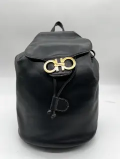Salvatore Ferragamo リュック ガンチーニ 黒 レザーのサムネイル