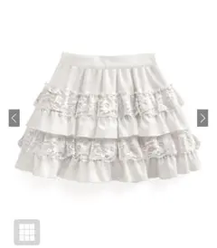 インパン裏地付きレースフリルティアードミニスカート[tu1459]