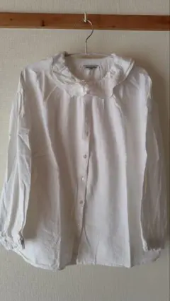 【Samansa Mos2】ガーゼフリル襟付きブラウス