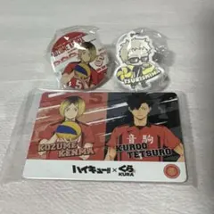 ハイキュー くら寿司 ビッくらポン 缶バッジ めじるしチャーム カード