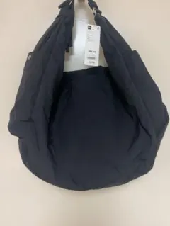 【新品タグ付き】GU ソフトナイロン コクーンバッグ L ブラック