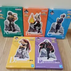 僕のヒーローアカデミア　一番くじ、ビジュアルスタンド　5点セット