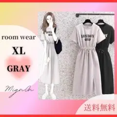 赤字値下げ【XL グレー】セクシー Tシャツ 体型カバー ワンピ 着痩せ 750
