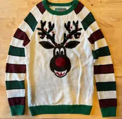 クリスマス トナカイ ニットセーター 長袖