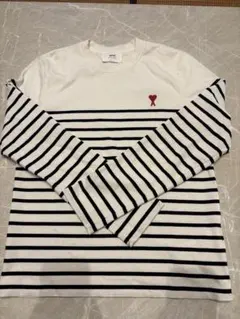 ami paris ボーダー 長袖カットソー ハートロゴのサムネイル