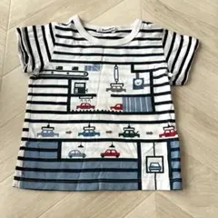 Tシャツ　ファミリア　familiar 100 ストライプ　ボーダー　車
