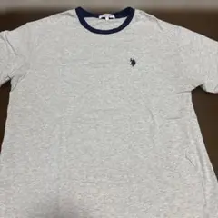 U.S. POLO ASSN. ロゴ刺繍 Tシャツ グレー
