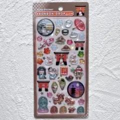 【正規品】ボンボンドロップシール 和柄 古都めぐり