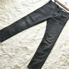 H&M テック ストレッチ スリム ジーンズ メンズ ブラックグレー系【M】