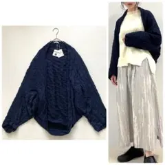 【新品タグ付き】プランテーション　24ss シャーリングJQ カーディガン 紺