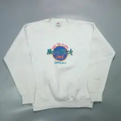み*ん様 8974 USA製 90s ハードロックカフェ ロゴ刺繍 スウェット