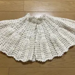 핸드메이드 아이보리 크로셰 케이프