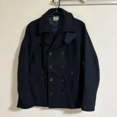 pコート ネイビー ウール