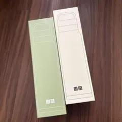 【新品】ユニクロ　炭酸対応ステンレスボトル　アイボリー　グリーン　UNIQLO