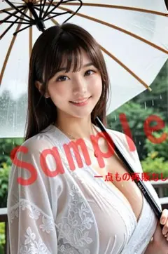 A2839 1点物　高画質AI美女グラビア　A4ポスター 巨乳　 清楚 イラスト