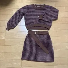 ROYAZEL ブラウンニットセットアップ