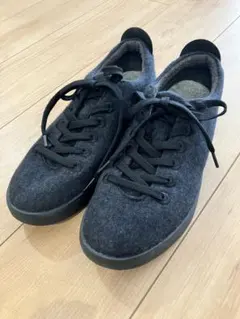 未使用級】ノースフェイス メリノウール スニーカー 厚底 ネイビー 26 