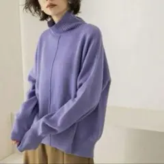 【最終値下げ】KBF ハイネックニット バックスリット パープル