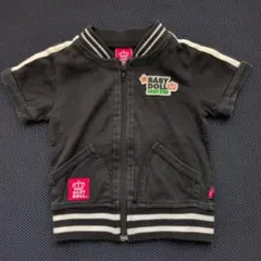 BABY DOLL ブラック ジップアップ Tシャツ　半袖羽織　カーディガン